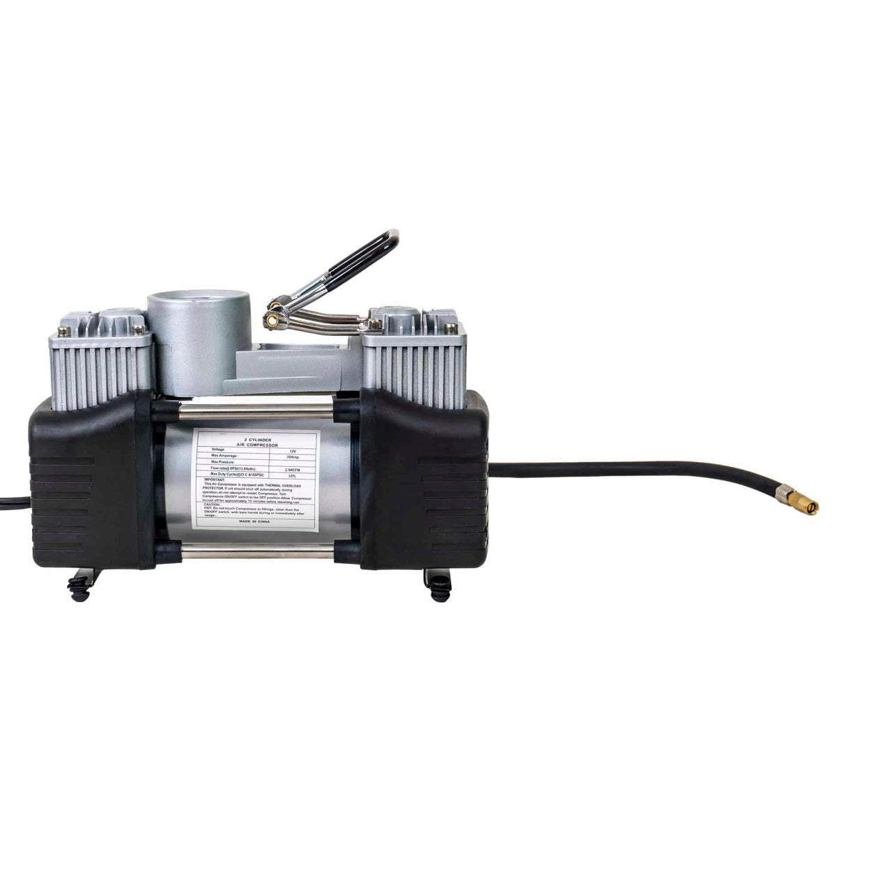 Set compresor auto 2 cilindrii, 12V, 15Amp, metalic, cu accesorii complete