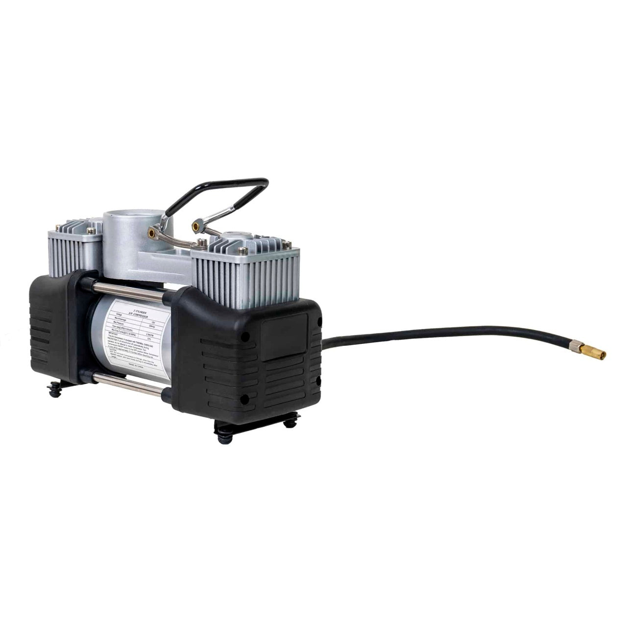 Set compresor auto 2 cilindrii, 12V, 15Amp, metalic, cu accesorii complete