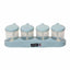 Set condimente 4 recipiente cu suport din plastic, usor de utilizat