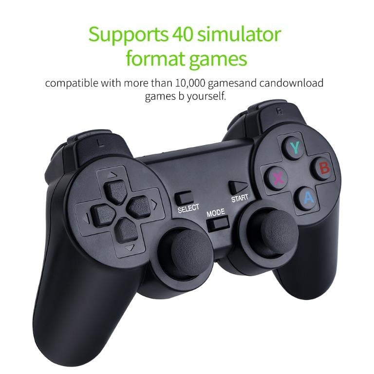 Set Consola gaming 4K retro 2x controller wireless dual 2,4G, stick jocuri video plug-and-play, HDMI, USB