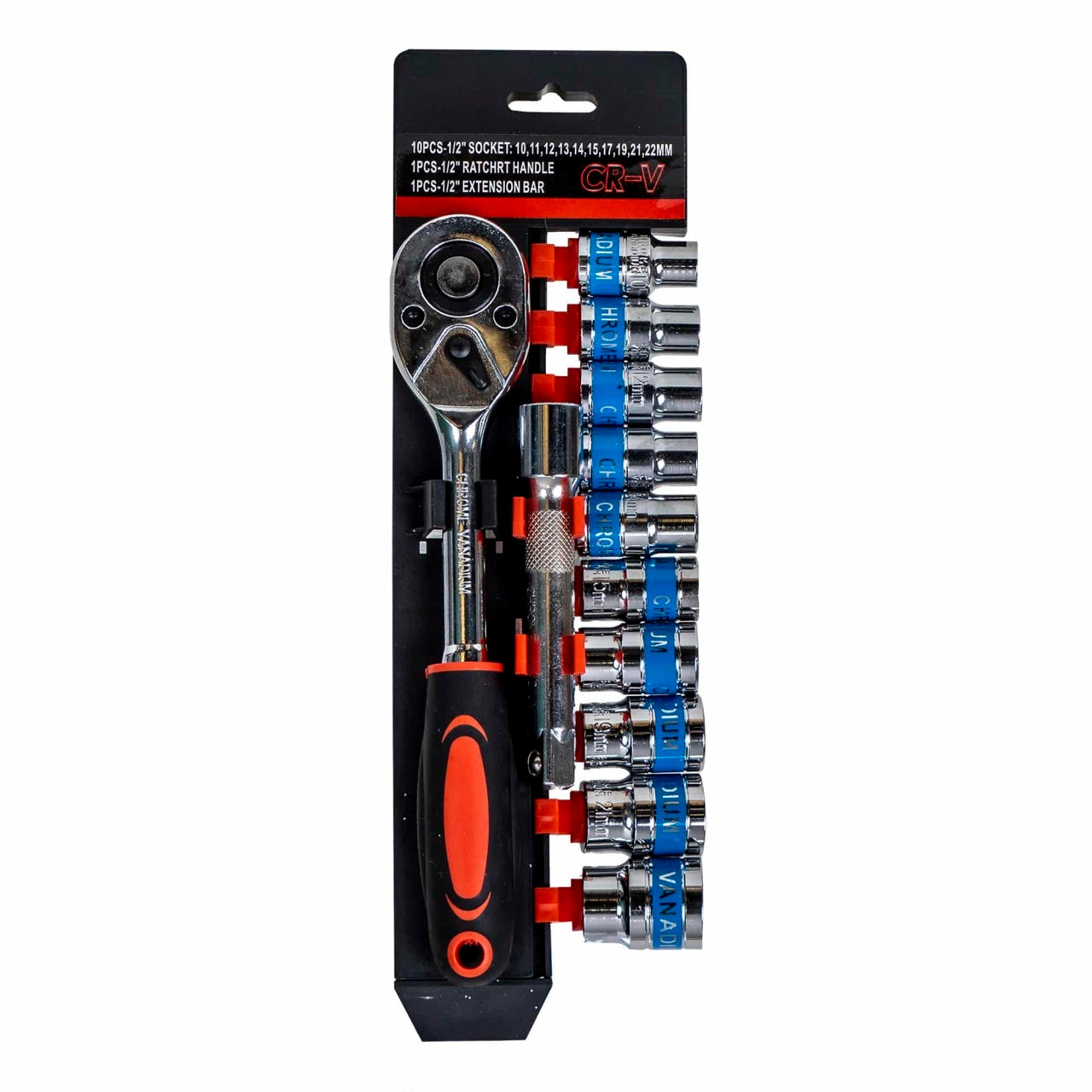 Set criket 12 piese 1/2 inch cu clichet, trusa chei