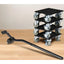 Set cu 5 piese pentru mutat mobila, suport cu roti, din metal si silicon, cu roți pivotante la 360 de grade, negru/gri
