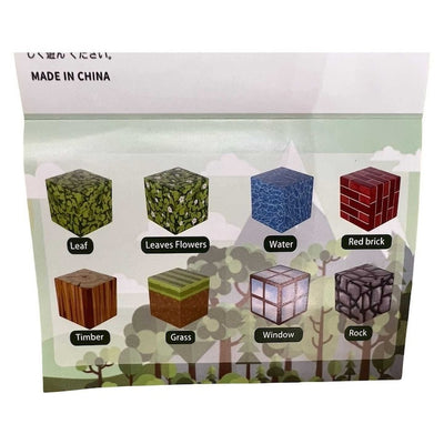 Set Cuburi Magnetice, JPT Blocks 660, 80 cuburi, texturi Minecraft, multicolor, 3+ ani