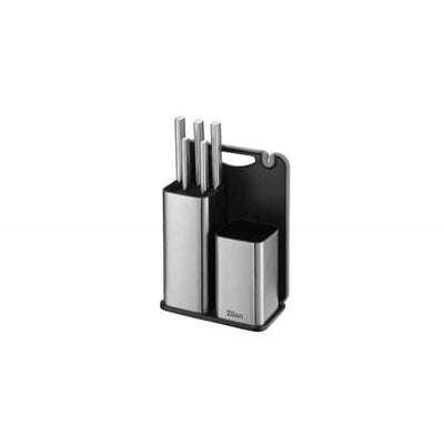 Set cutite 7 piese inoxidabil cu suport si tocator, ergonomice si rezistente