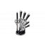 Set cutite 8 piese otel inoxidabil cu suport rotativ acrilic