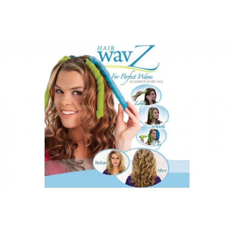 Set de 16 bigudiuri flexibile FOXMAG24® Hair Wavz, spiralate pentru bucle rapide