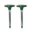 Set de 2 aparate antidaunatori, cartite, cu incarcare solara, fixare in pamant cu tarus, verde