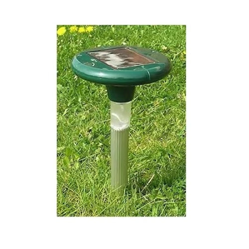 Set de 2 aparate antidaunatori, cartite, cu incarcare solara, fixare in pamant cu tarus, verde