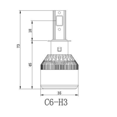 Set de 2 becuri COB C6 H3