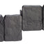 Set de borduri pentru gradina, cu 10 piese, dimensiuni 23 x 25 x 2 cm, cu aspect de piatra, flexibile, gri
