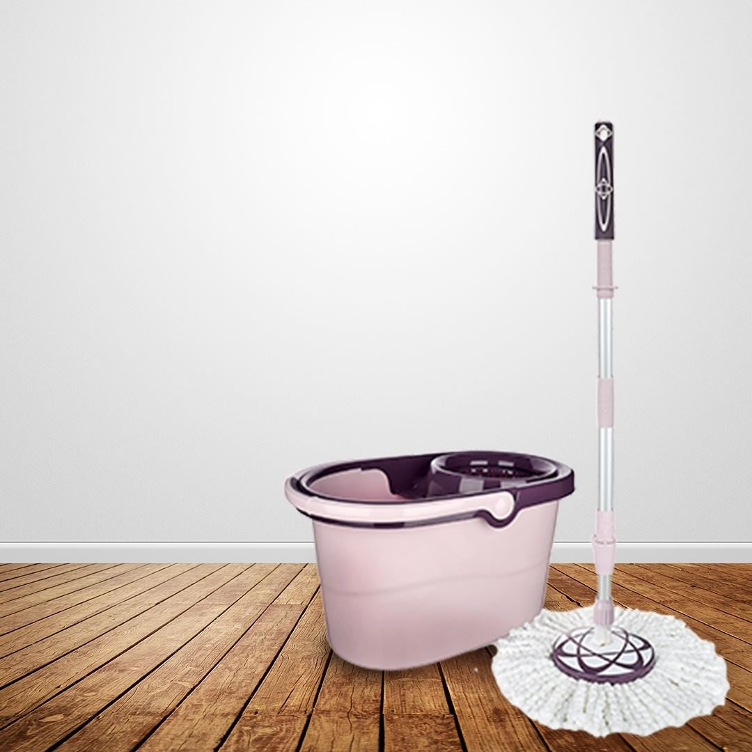 Set de curatenie galeata 10L si mop rorativ tija reglabila cu sistem de inclinare 180 °, FOXMAG24®