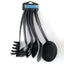 Set de gatit cu 13 piese, oale, cratite, tigaie antiaderenta si ustensile de bucatarie, rezistenta termica ridicata, design ergonomic, negru