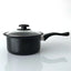 Set de gatit cu 13 piese, oale, cratite, tigaie antiaderenta si ustensile de bucatarie, rezistenta termica ridicata, design ergonomic, negru