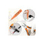 Set de scule, cu 8 piese din metal, depozitate in cutie, din plastic dur, rezistenta la socuri, negru