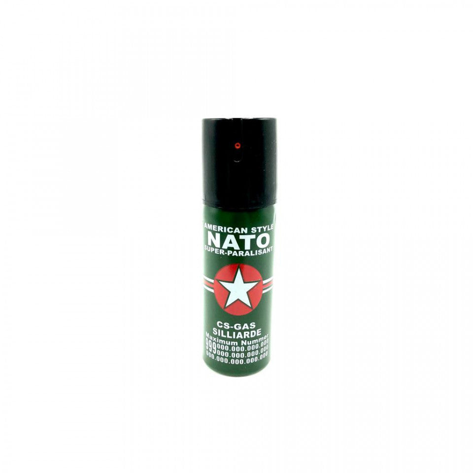 Set Electrosoc cu lanterna si laser pentru autoaparare FOXMAG24® + Spray paralizant NATO 60ml