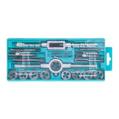 Set filiera si tarozi, 20 piese, M3-M12, port filiera 1/8""-1/2"", port tarod 3-12 mm