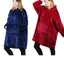 Set hanorace, huggle hoodie ultra plush, albastru, rosu, unisex, 2 buc, universal
