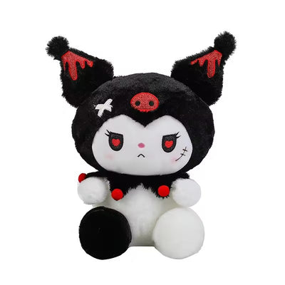 Set jucarie de plus si patura, Kuromi, 50 cm, seria Hello Kitty Sanrio