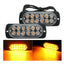 Set Lampi Avertizare Stroboscop 12 Leduri FOXMAG24, Girofar Led, 12/24V Galben, 112mm/41mm