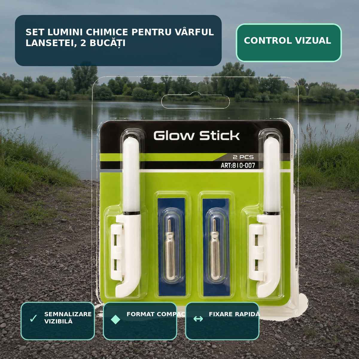 Set Lumini Chimice pentru Vârful Lansetei, 2 Bucăți – imagine principală