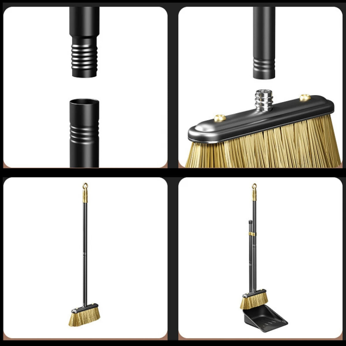 Set matura si faras, din metal, cu peri tari de 11 cm, negru