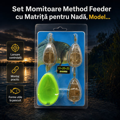 Set Momitoare Method Feeder cu Matriță pentru Nadă, Model 130203 – imagine principală promoțională