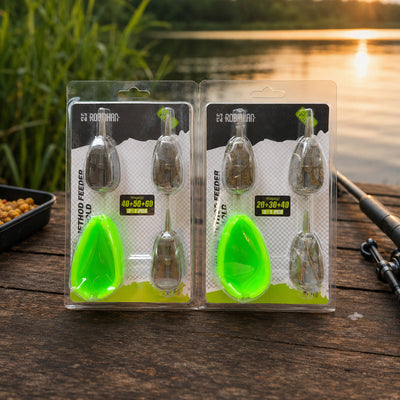 Set Momitoare Method Feeder cu Matriță pentru Nadă, Model 130204 – imagine comercială în ambient