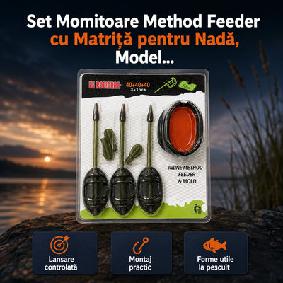 Set Momitoare Method Feeder cu Matriță pentru Nadă, Model 130402 – imagine principală promoțională