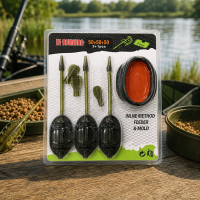 Set Momitoare Method Feeder cu Matriță pentru Nadă, Model 130403 – imagine comercială în ambient
