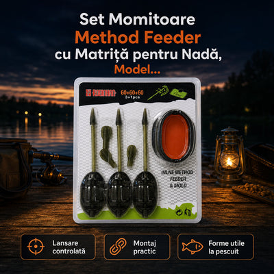Set Momitoare Method Feeder cu Matriță pentru Nadă, Model 130404 – imagine principală promoțională