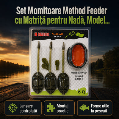 Set Momitoare Method Feeder cu Matriță pentru Nadă, Model 130405 – imagine principală promoțională