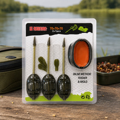 Set Momitoare Method Feeder cu Matriță pentru Nadă, Model 130405 – imagine comercială în ambient