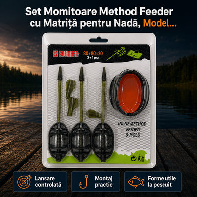 Set Momitoare Method Feeder cu Matriță pentru Nadă, Model 130406 – imagine principală promoțională