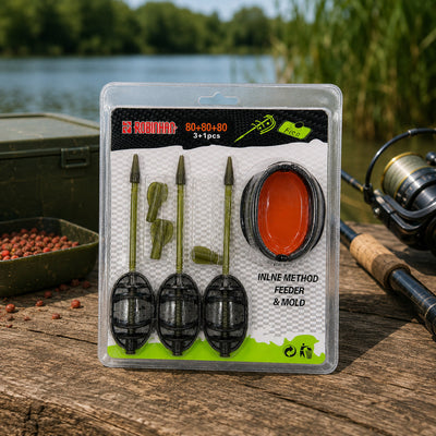 Set Momitoare Method Feeder cu Matriță pentru Nadă, Model 130406 – imagine comercială în ambient