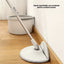 Set mop cu galeata, rotire 360°, separare apa curata/murdara, 2 lavete din microfibra, alb