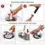Set mop rotativ si galeata cu sistem de stoarcere, maner reglabil din otel inoxidabil, cu 5 rezerve incluse, rosu/negru