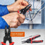 Set multifunctional 5 in 1, patent, dezizolat, cleste, sertizat, foarfeca, unelte multifunctionale, cutie de transport, rosu/negru