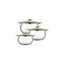 Set oale FOXMAG24, 6 piese, cu capac, argintiu