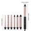Set ondulator de par, cu 6 capete interschimbabile, invelis ceramic, temperatura reglabila, incalzire rapida, oprire automata, negru