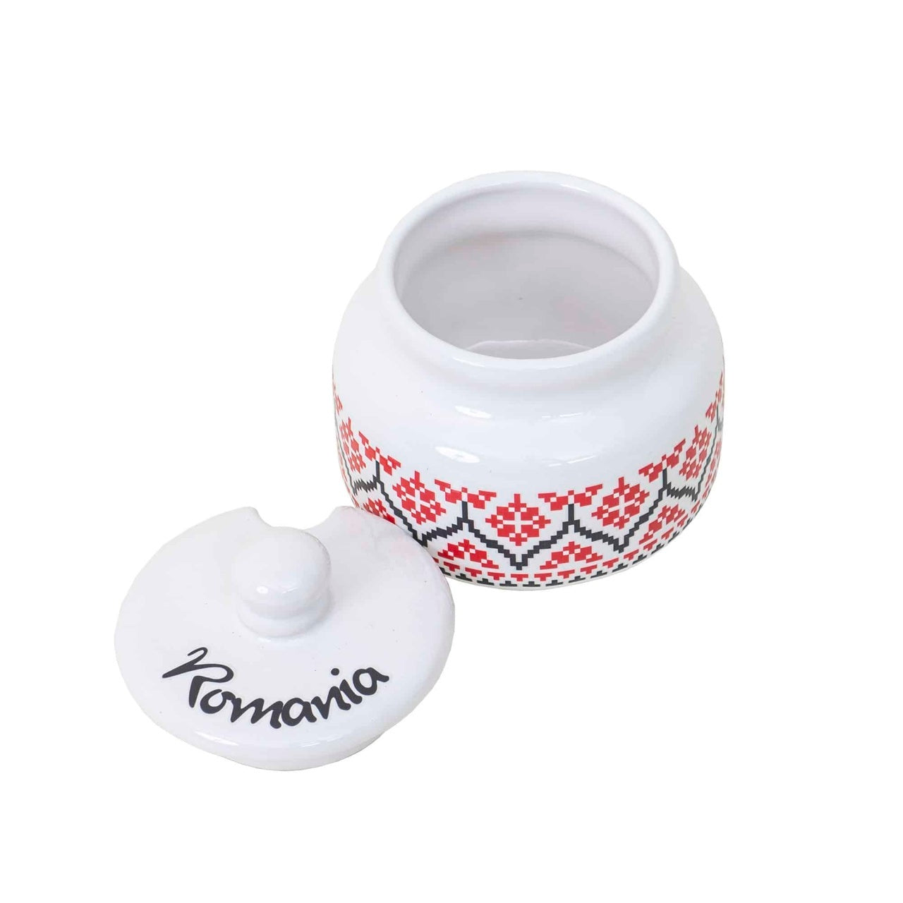 Set pentru miere cu cana si lingurita, ceramica, 300ml, H12cm