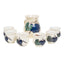 Set pentru vin din ceramica, 6 cesti 200ml si ulcior 1L, design rustic