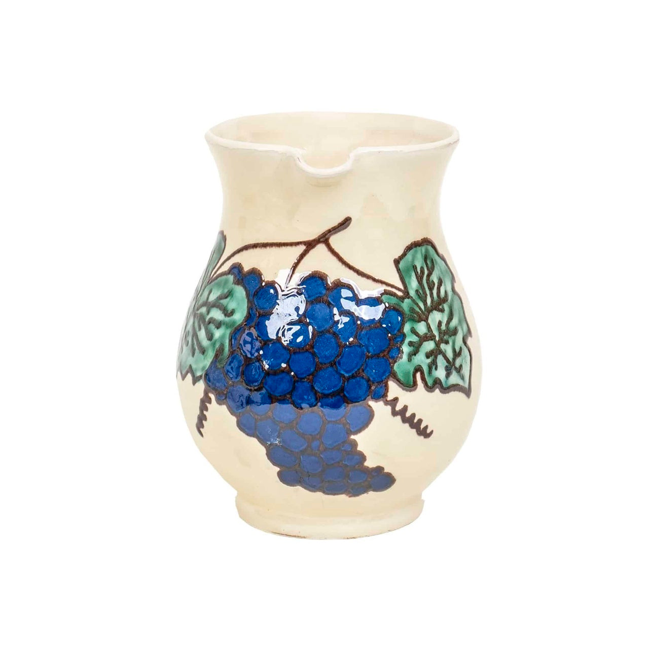 Set pentru vin din ceramica, 6 cesti 200ml si ulcior 1L, design rustic