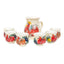 Set pentru vin din ceramica cu 6 cesti 200ml si ulcior 1L, design rustic
