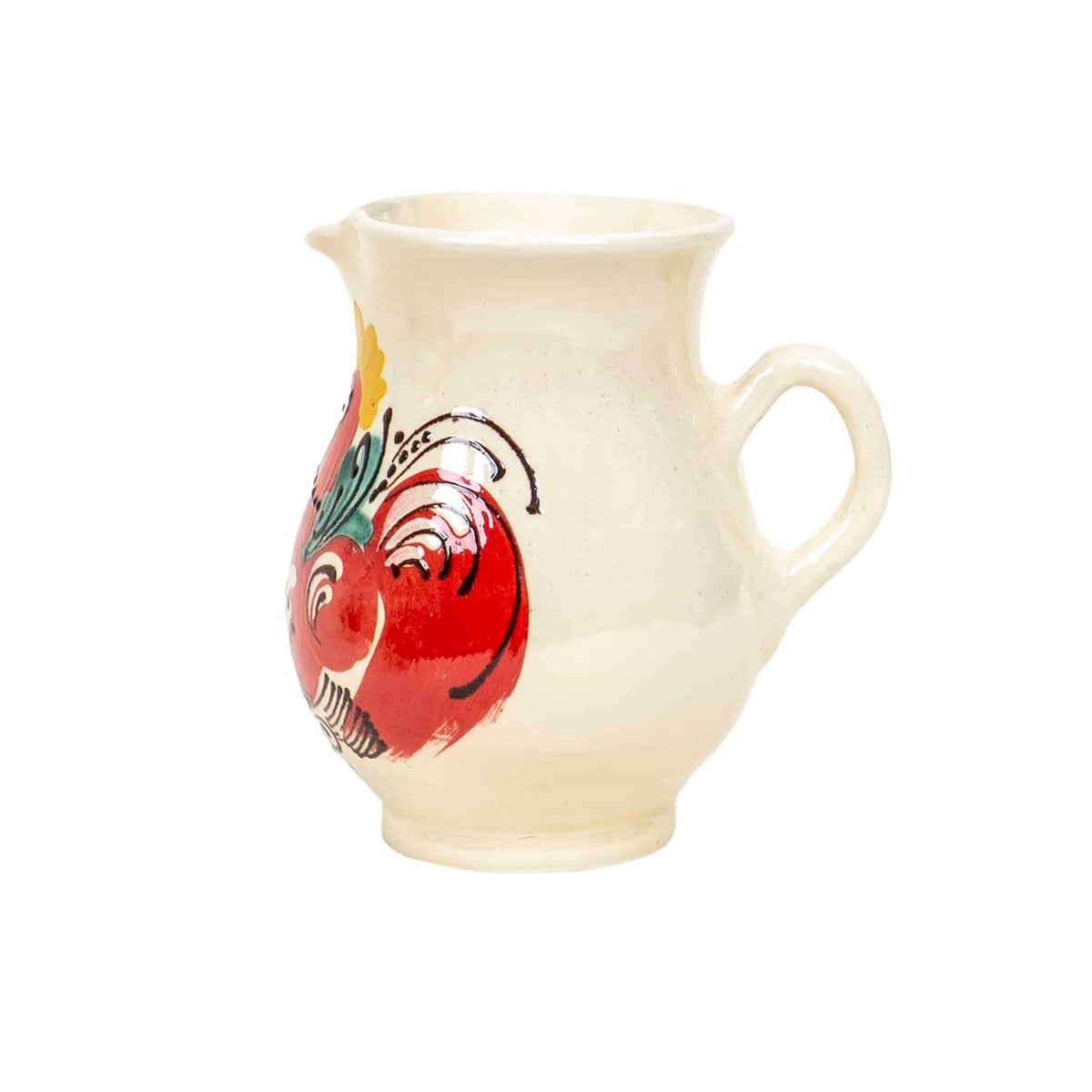 Set pentru vin din ceramica cu 6 cesti 200ml si ulcior 1L, design rustic