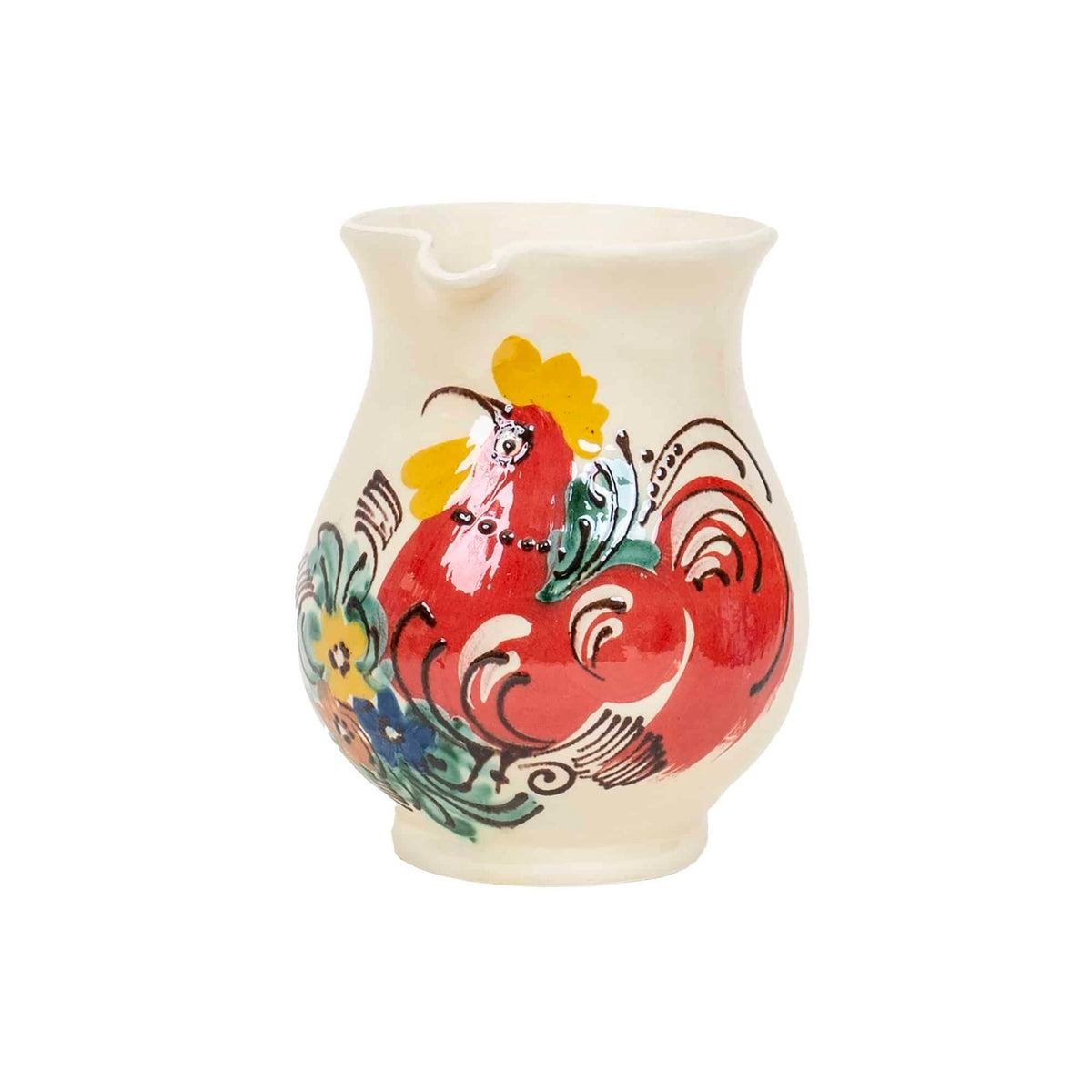 Set pentru vin din ceramica cu 6 cesti 200ml si ulcior 1L, design rustic