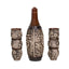 Set pentru vin din ceramica cu o sticla 2L si 6 pahare 180ml, design rustic