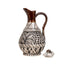 Set pentru vin din ceramica cu ulcior 2L si 4 pahare 180 ml, design rustic