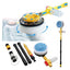 Set perie de spalat auto si accesorii, cu maner telescopic, rotativa 360°, cu recipient pentru detergent, lungime 100 cm, pentru spalare cu inalta presiune, negru/galben