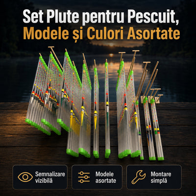 Set Plute pentru Pescuit, Modele și Culori Asortate – imagine principală promoțională