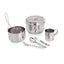 Set serviciu FOXMAG24, pentru picnic/camping, cu 7 pcs din otel inoxidabil